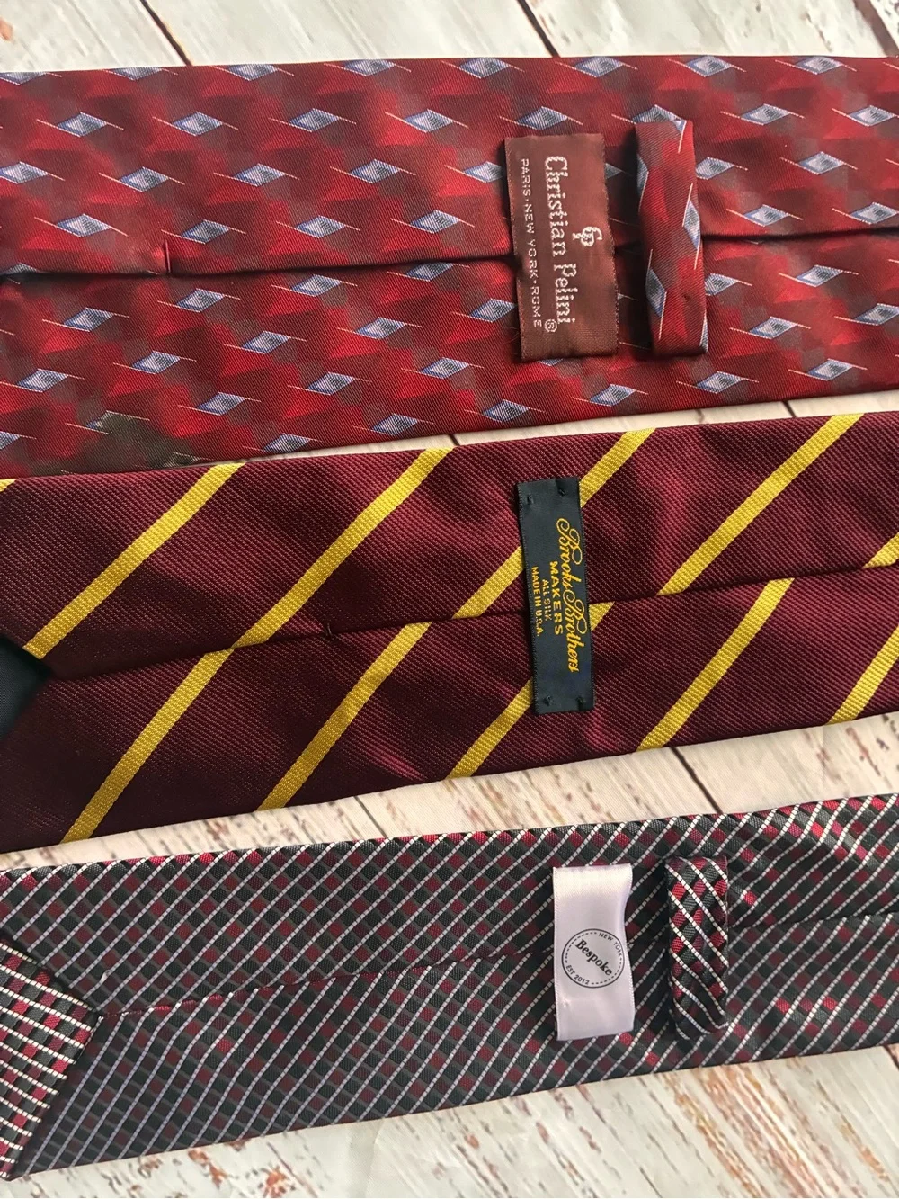 Men's Burgundy and Black Patterned Necktie Bundle